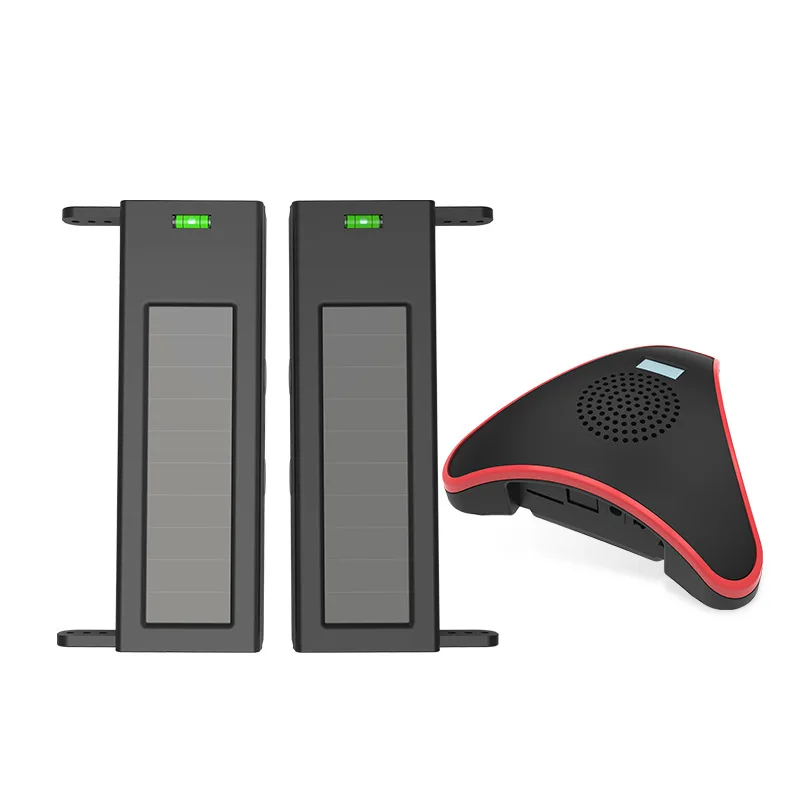 

Outdoor Waterproof 2 Beam Solar Wireless Lane Infrared Radiation Perimeter Wall Perimeter Intrusion Burglar Alarm System(EU PLUG