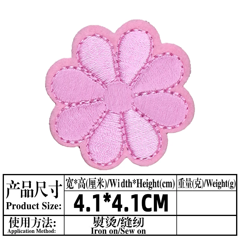 Flower Embroidered Patches for Clothing Thermoadhesive Badges Patch Thermal Stickers for Fabric Clothes Appliques Decoration