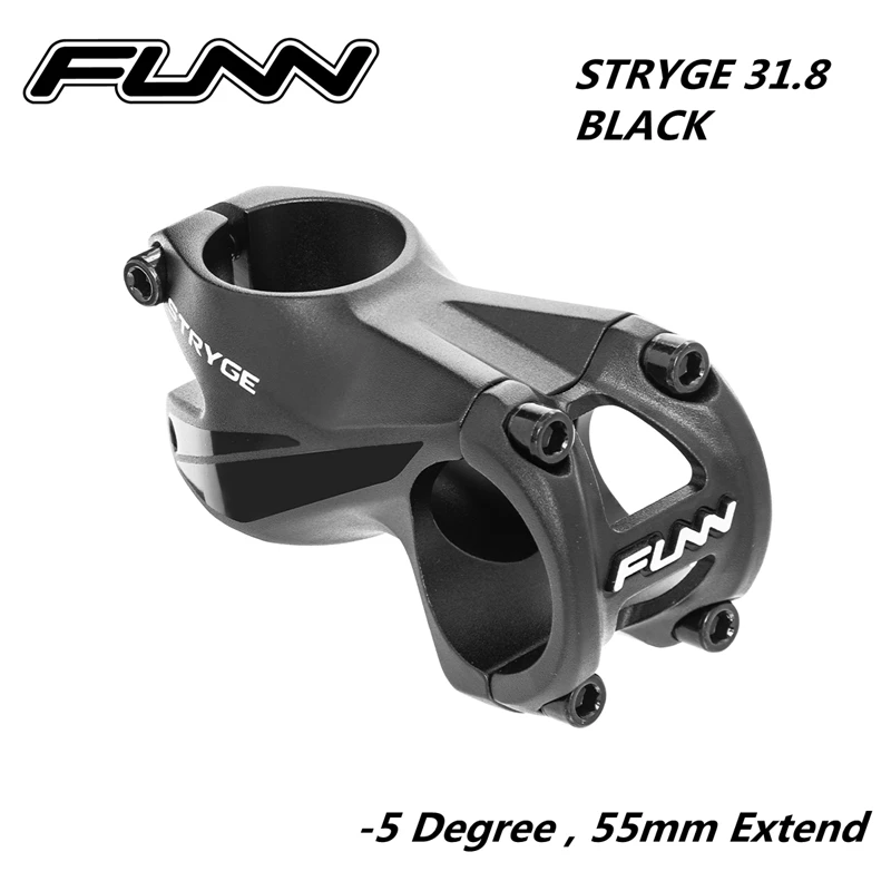 Stryge Rise + 5°ハンドルバーステム、赤、31.8 x 55 mm FUNN Stryge Rise