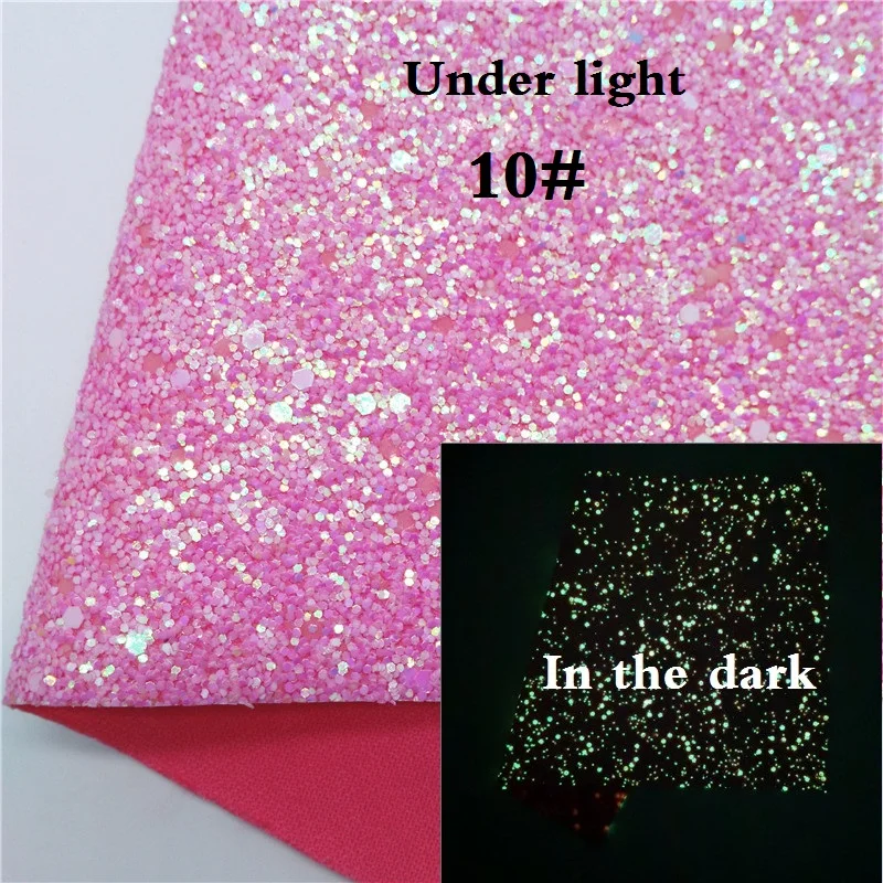 Glitterwishcome 21X29 см A4 Размер светится в темноте массивная блестящая кожа, искусственная ткань из искусственной кожи винил для луков, GM666A - Цвет: 10