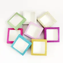 10/20/50/100 ПК квадратная упаковочная коробка для ресниц пустая пачка ресниц разноцветная бумажная коробка все прозрачной крышкой лоток блестящие коробка