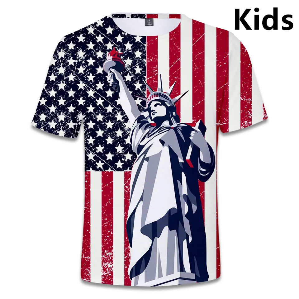 3 to 13 years kids t shirt 3D National Flag Print Germany Russia Brazil USA t-shirt boys girls cartoon shirts children clothes | Мужская