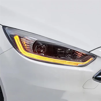 

Car Styling 1Set for Ford focus Headlights 2015 2016 2017 2018 LED DRL Fog lights Daytime Running Lights HID KIT