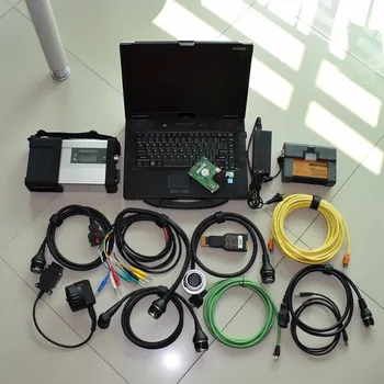 Billig MB Stern C5 Für BMW ICOM A2 B C Programmierung 2in1 Diagnose Werkzeug Mit CF-52 Laptop Ram 4g I5 Cpu 1tb HDD Software Bereit Zu Verwenden
