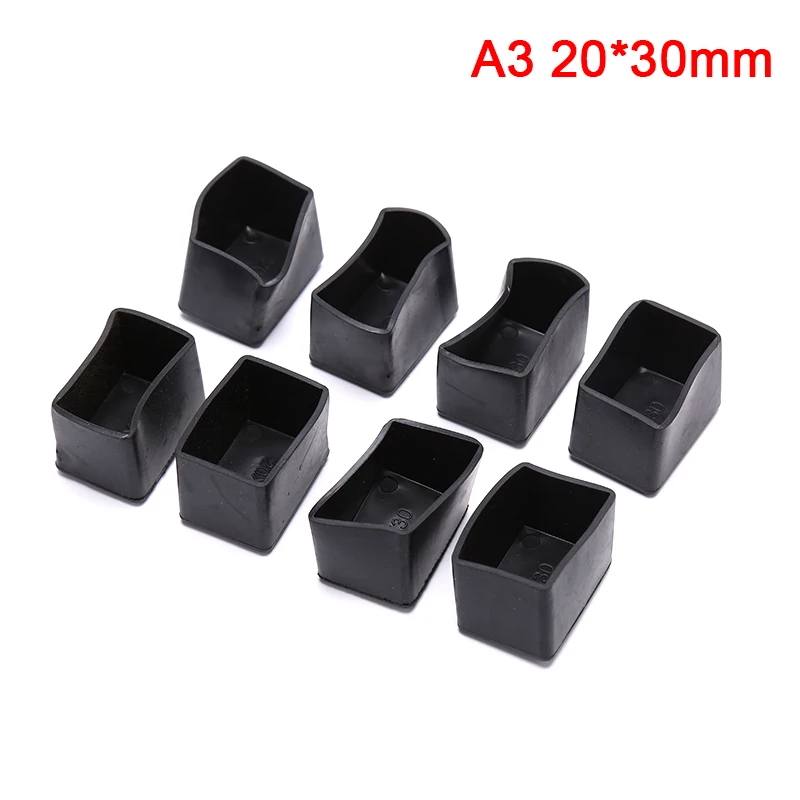 8pcs/lot Rectangle Silicone Chair Leg Caps Nonslip Table Foot Cover