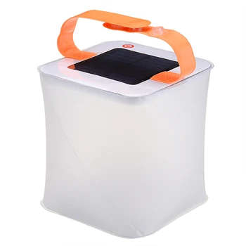 

Foldable LED Solar Power Inflatable Lent Camping Light Outdoor Emergency Lamp Square Folding Hanging Solar Lamp