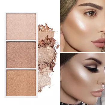 

New 4 Colors Highlighter Palette Makeup Face Contour Powder Bronzer Make Up Blusher Professional Blush Palette Cosmetics