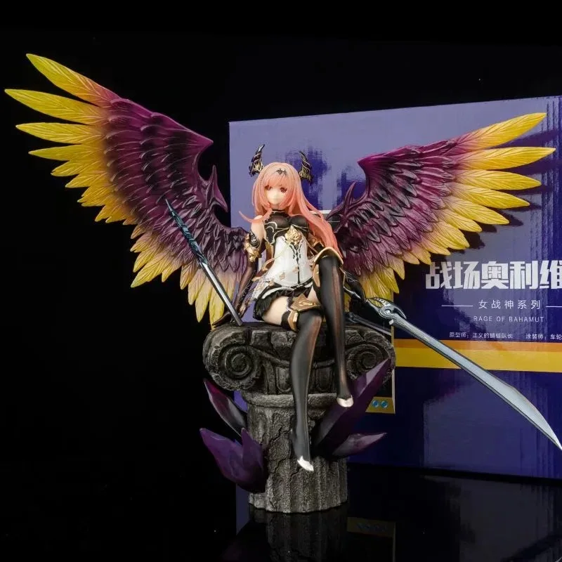 

29cm Kotobukiya Anime Rage of Bahamut Dark Angel OLIVIA Dark Knight PVC Action Figure Collectible Model Toys For Children Gift
