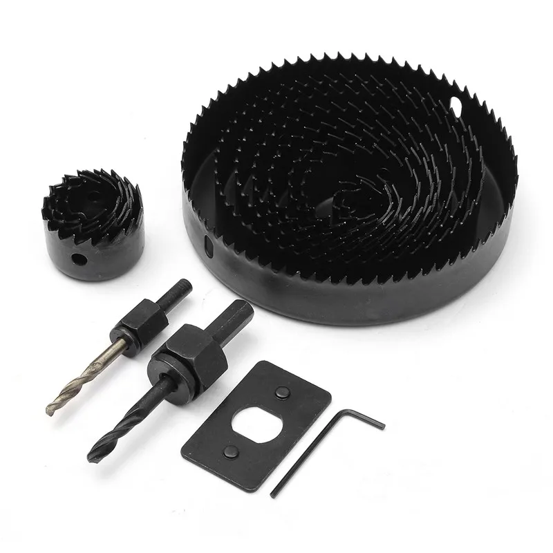13pcs Hard Alloy Hole Opener Hole Saw Cutting Set Woodworking Core Drill Bit 19-127mm Metal Drilling Cutter