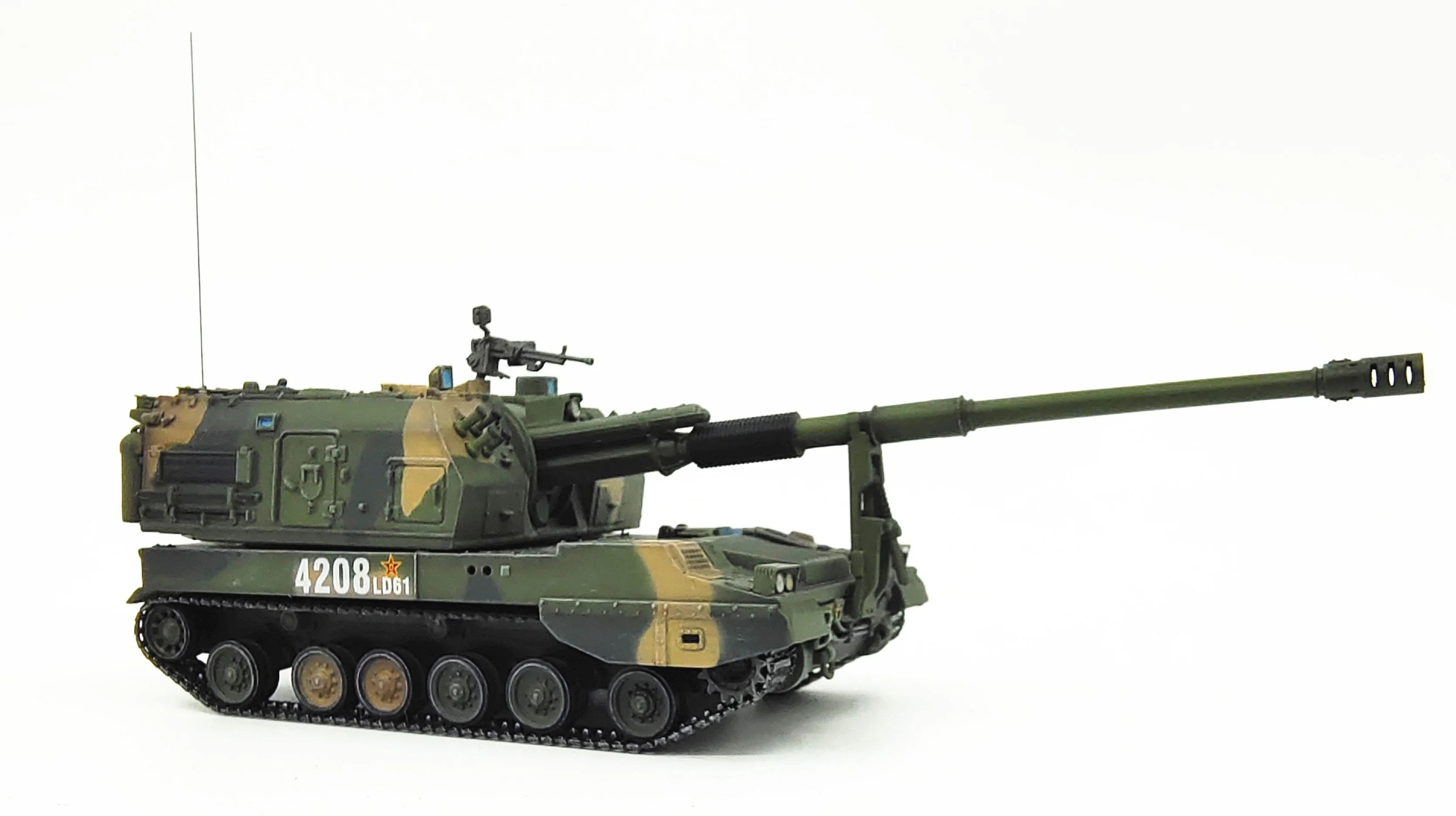 Fine 1: 72 Китайская армия plz05 самоходная модель оружия продукт 05 самоходный Танк военный обзор камуфляж