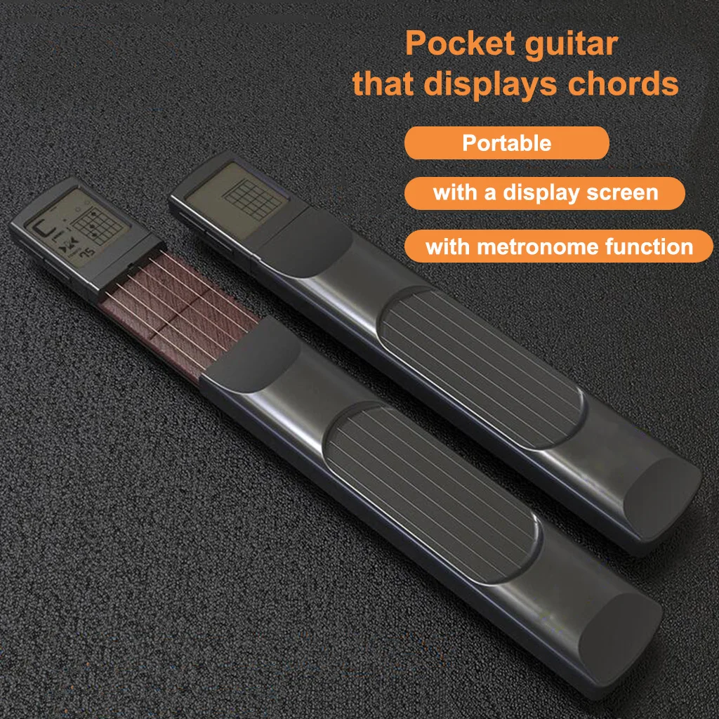 Mini Portable 6-Tone Pocket Guitar Trainer Practice For Beginner Pocket Guitar Trainer