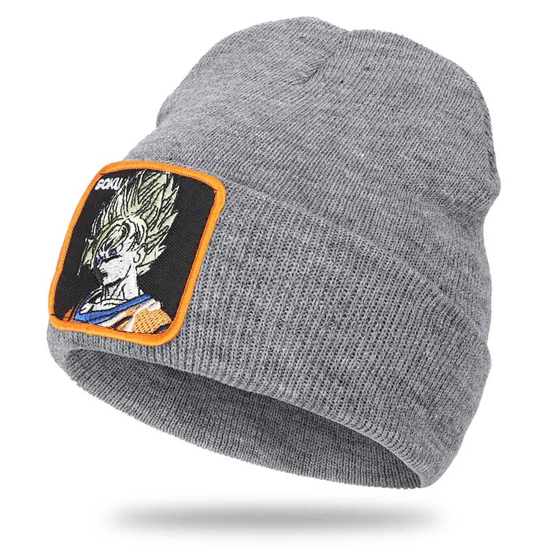 

Dragon Ball GOKU Beanie Cotton Hat For Hats & Caps Men Women Knitted 2019 Winter Unisex Cap Pompom Autumn Gorro Bonnet Femme