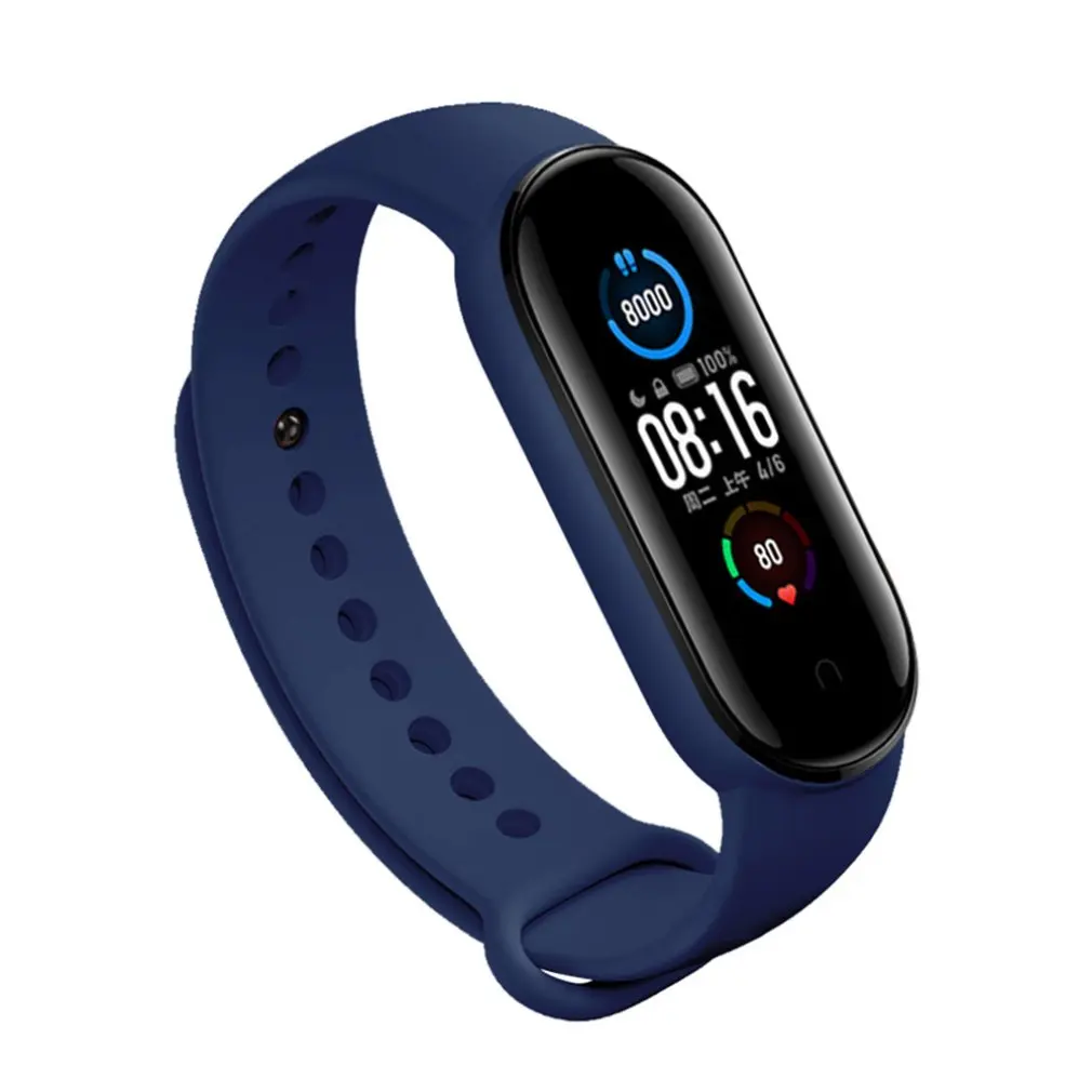 Мягкий силиконовый спортивный ремешок для Xiao mi Band 5 4 3 полосы резиновый браслета