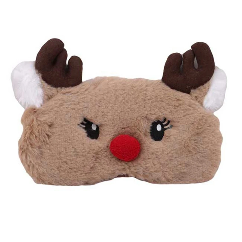 elk Из мультфильма «Холодное сердце», 1 шт. животных маска для глаз маска для сна повязка повязки с повязкой с рождественским оленем и зиму с рисунком из мультфильма «Nap тени для бровей плюшевые маска для лица - Цвет: elk