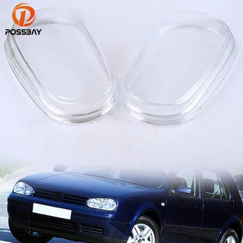

POSSBAY Car Light Headlights Shade Head Lamp Clear Lens for VW Golf/Variant/4 Motion 1998-2006 Glass Headlight Lenses