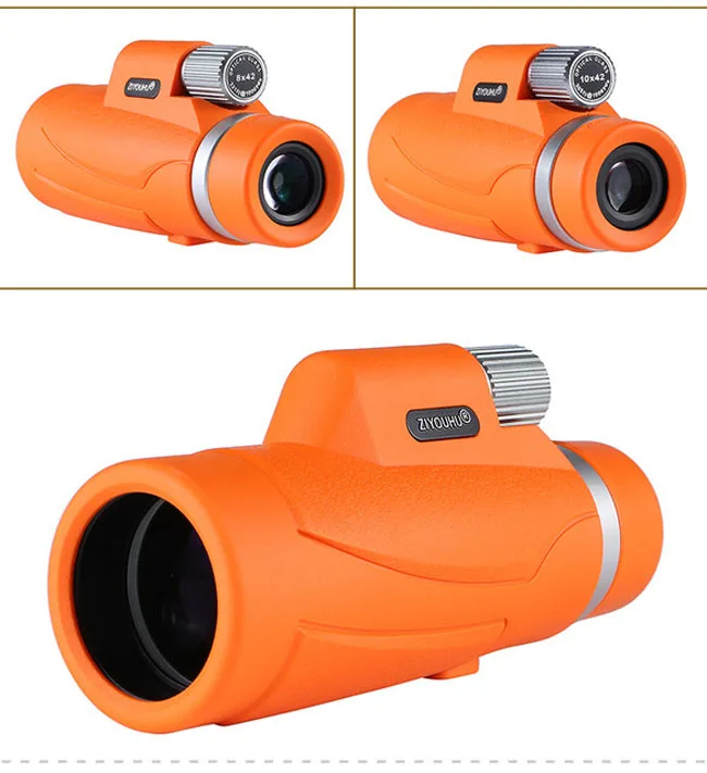 10X42 Portable HD Monocular Telescope Multi-Color Optional Daily Life Waterproof Telescopes Outdoor Hiking, Latest New Design