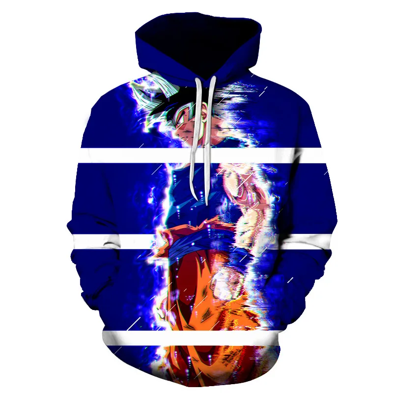 picture color Худи Dragon Ball для маленьких мальчиков/девочек 3D Толстовка 7Dragon Ball Z кофты аниме модные Повседневное костюмы Тонкий пуловер с капюшоном внешний - Цвет: picture color