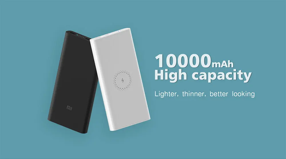 Xiaomi беспроводной внешний аккумулятор 10000 мАч 10 Вт Выход двухсторонняя Быстрая зарядка Молодежная версия Qi беспроводной Быстрый зарядный внешний аккумулятор