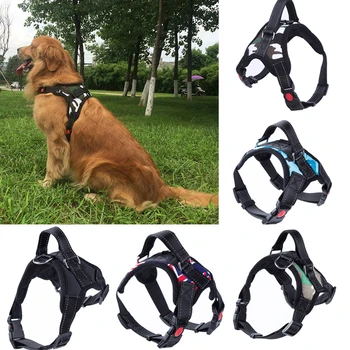 

Adjustable Nylon Pet Vest No Pull Dog Harness Vest For Big Dog, Large Dog Leash Collar Pet Supplies Accessories S to XL