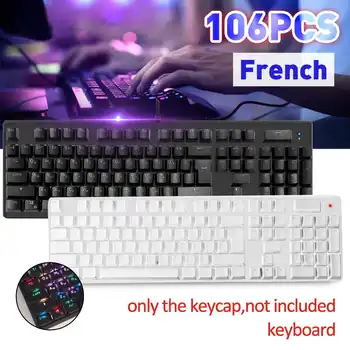 

French/Russian Universal-Keycaps For Mechanical Keyboard key 106 Backlight Thermal Sublimation For Cherry MX Mechanical Keyboard