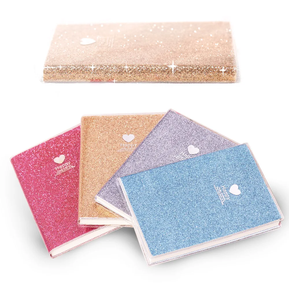 

Cute Love PVC Notebook Paper Diary School Shiny Cool Kawaii Notebook Paper Agenda Schedule Planner Sketchbook Gift for Girl