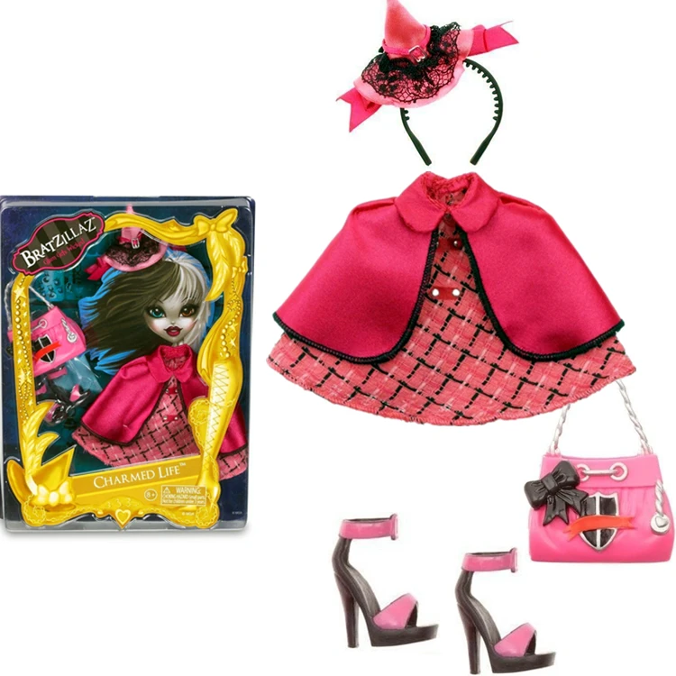 Кукла платье, обувь, сумка комплект для 27~ 30 см bratzillaz кукла - Цвет: Красный