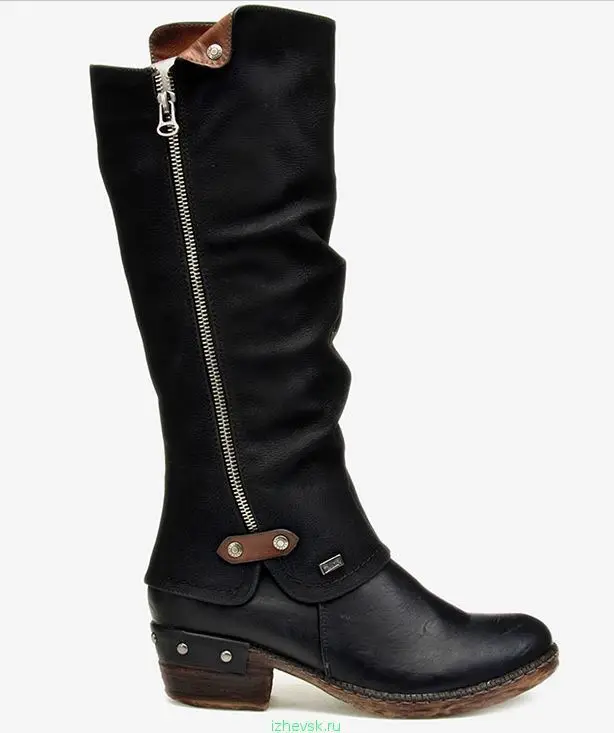 Botas Mujer; зимние сапоги до колена из искусственной кожи; женские зимние сапоги на высоком каблуке; женская обувь на молнии; цвет черный, красный, зеленый; большие размеры