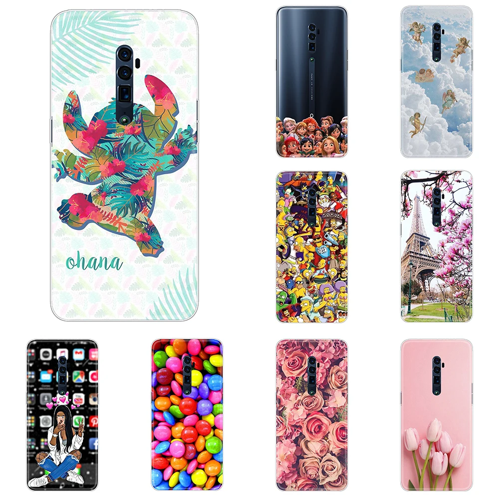 

for Oppo Reno 10x Zoom Case Soft Transparent Silicon Fashion luxury Shell Phone Case on 10x Zoom 6.6 inches Flexible shockproof