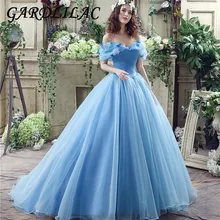 Gardlilac, синее Пышное Платье с открытыми плечами, платье для бала-маскарада, длинное платье для выпускного вечера, Vestidos De 15 Anos