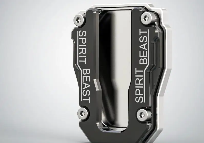 Для Benelli Trk502 Bn600gs Bn600 Bj600 502c 752smotorcycle Cnc алюминиевый увеличитель боковой стойки пластина подставка увеличить расширение - Цвет: Серый