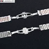T41 Watch Band Strap Solid Stainless Steel Bracelet Seven Beads Butterfly Buckle 12 13 14 15 16 17 18 19 20 21 22 23 24mm Bands ► Photo 3/6