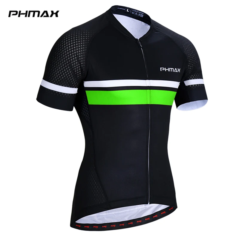 black green PHMAX велосипедная Джерси быстросохнущая велосипедная одежда для мужчин Ropa Ciclismo летняя одежда велосипедная одежда - Цвет: black green