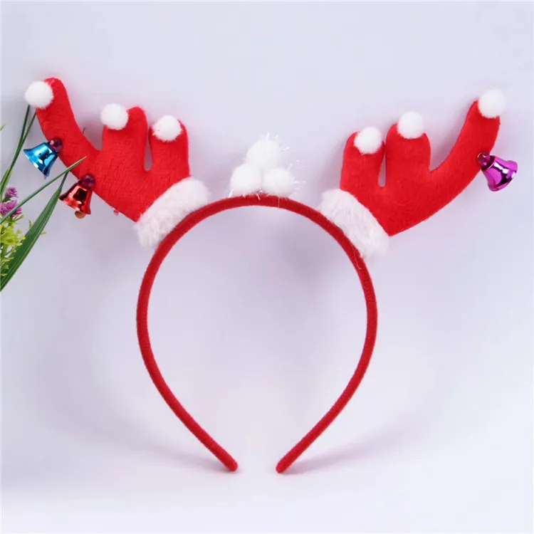 Cute Christmas Theme Headband Santa /Snowman /Deer /Bear/ Glove Non-woven Kids Adults Head Clasp Xmas Gift Home Decoration