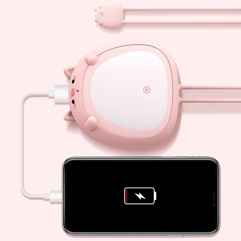Подогреватель для рук грелка USB перезаряжаемый портативный подогреватель карманный мини мультяшный электрический обогреватель зимний теплый для девочек ПИС