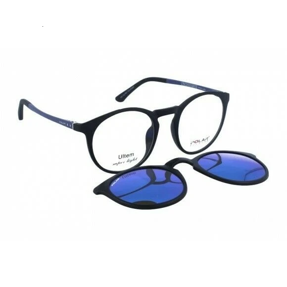 Gafa de vista POLAR 400 76/C NEGRA CON CLIP ESPEJO AZUL POLARIZADO