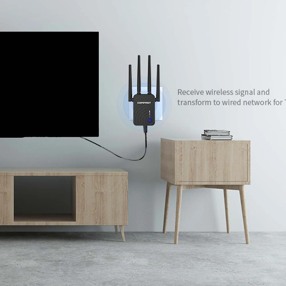 WR754AC сетевой двухдиапазонный 1200 м wifi расширитель диапазона домашний усилитель сигнала беспроводной повторитель офисный портативный стабильный