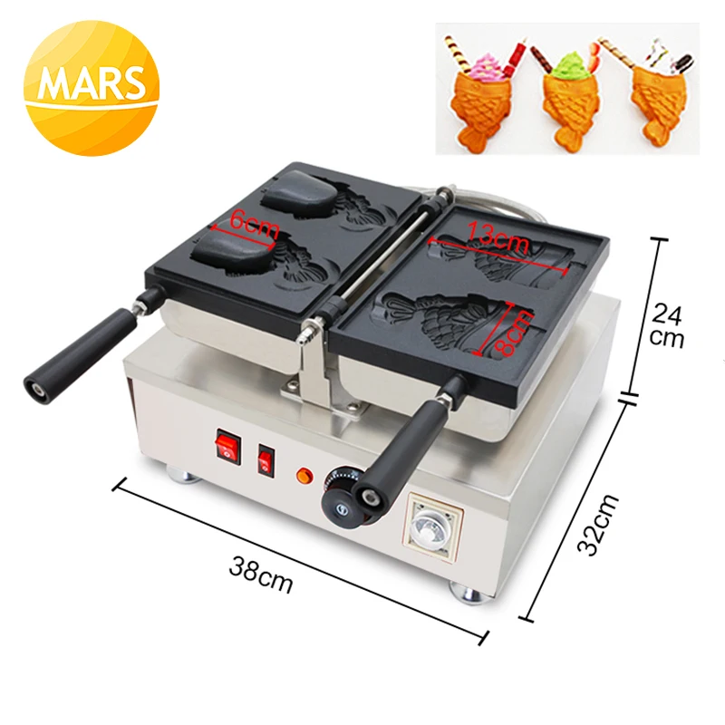 Japanese Taiyaki Waffle Maker Electric Open Mouth Ice Cream Taiyaki