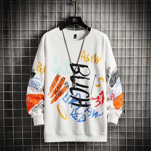 Graphic Crewneck Sweatshirts Men | Mens Crew Neck Sweatshirts Graphic - Mens  - Aliexpress