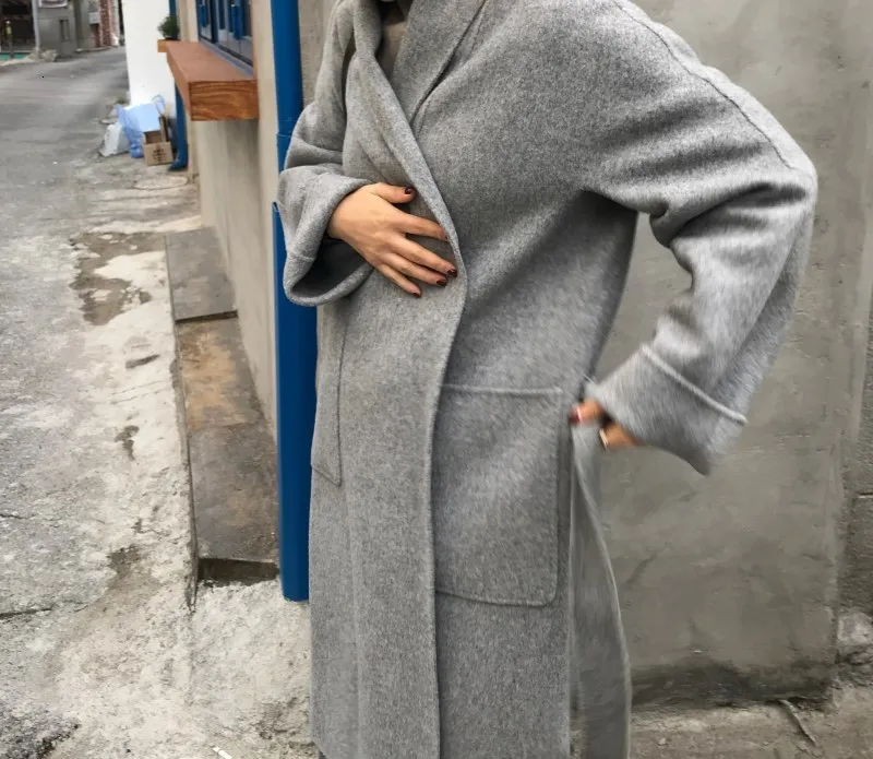 SuperAen осень и зима новая женская шерстяная куртка Корейская стильная дикая Повседневная Женская шерстяная куртка однотонная женская одежда