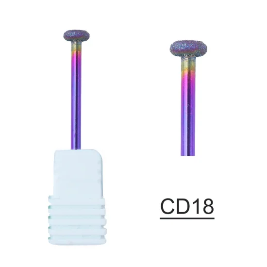 CD-18 27 типов радужных фрез для маникюра, алмазные сверла для ногтей, твердосплавные роторные сверла для удаления лака для кутикулы, инструменты CD01-27 - Цвет: CD-18