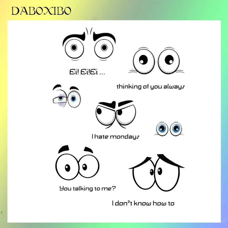 DABOXIBO Сменные выразительные прозрачные штампы для