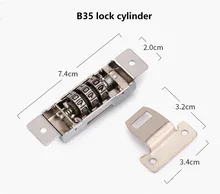  Luggage Lock Accessories B35 Lock Handle Trolley Case Repair Replacement Aluminum Frame Lock Core Key Cylinder & Buckle Latch 