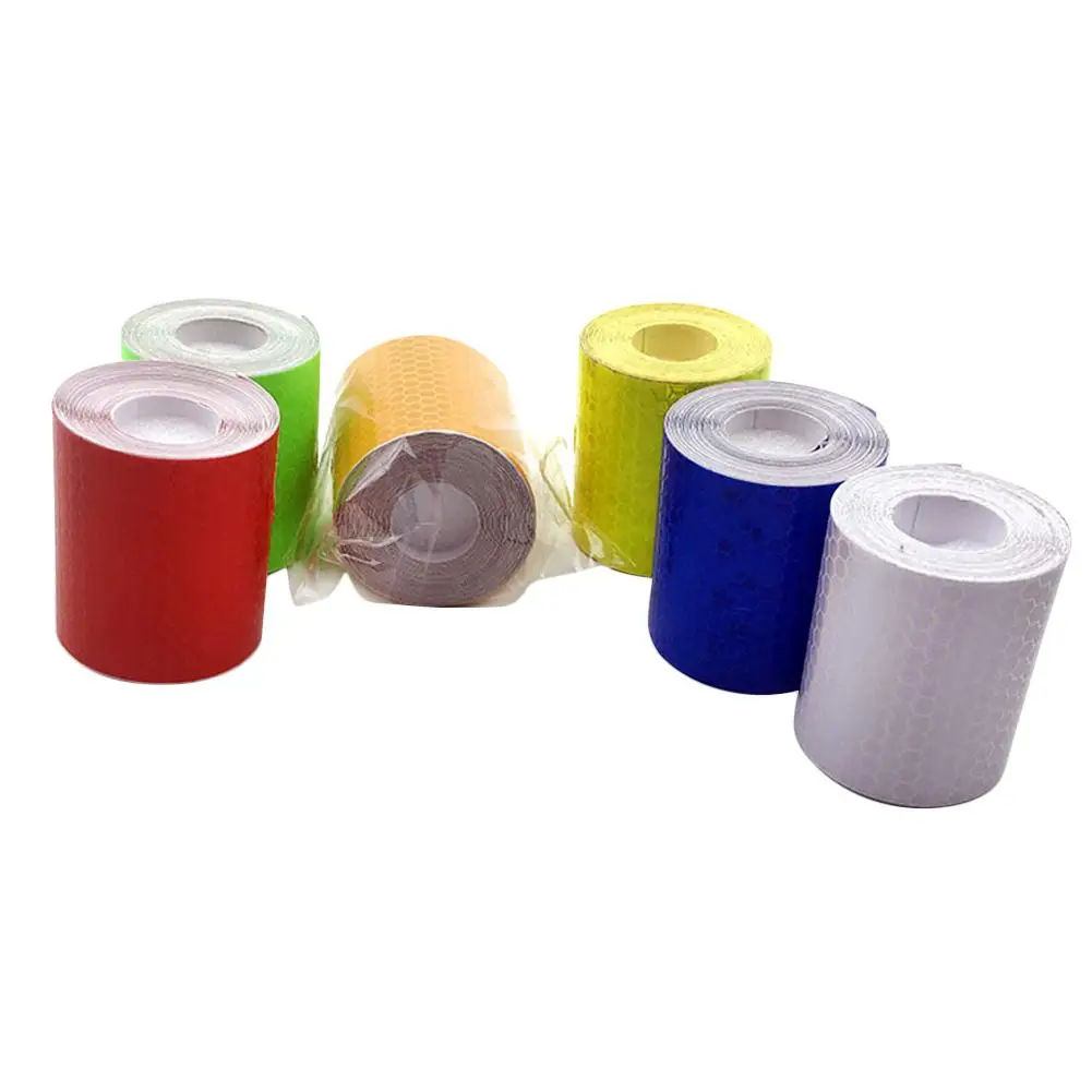 Reflective Stickers Warning Tape Strip Stickers Warning Light Reflector Protective Sticker Reflective Film Decoration Car Safety Mark 300cm X 5cm
