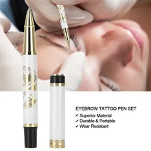 0.18mm Micro Eyebrow Tattoo Pen Set Semi Permanent Makeup Eye brow Tattoo Rotary Pen Manual Microblading Pen Tattoo Accessories