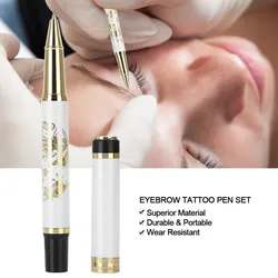0.18mm Micro Eyebrow Tattoo Pen Set Semi Permanent Makeup Eye brow Tattoo Rotary Pen Manual Microblading Pen Tattoo Accessories