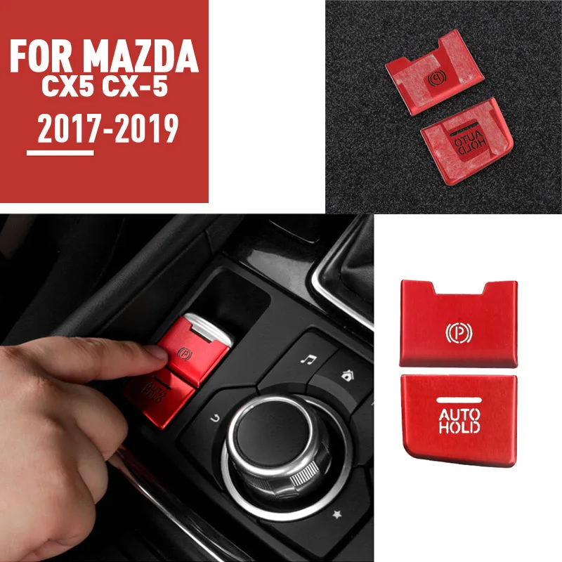 pcmos Interior Electronic Parking Hand Brake Knob Trim For Mazda CX5 CX