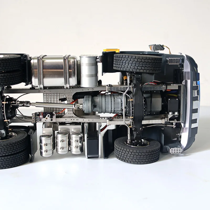 RC буксировочная головка 1:14 6*6 полный привод тяжелый буксировочный шасси кронштейн нагрузки дифференциальный замок мост буксировочная головка
