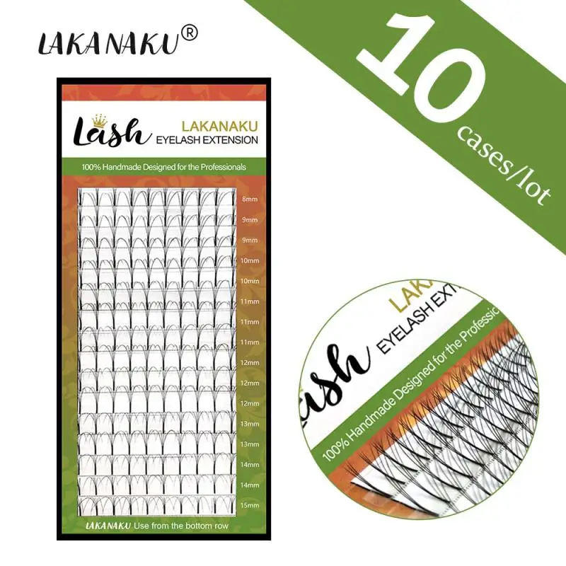 LAKANAKU 10 чехлов ресницы 16 готовые широкие вентиляторы 3d/4d/5d/6d лучшие тепловые