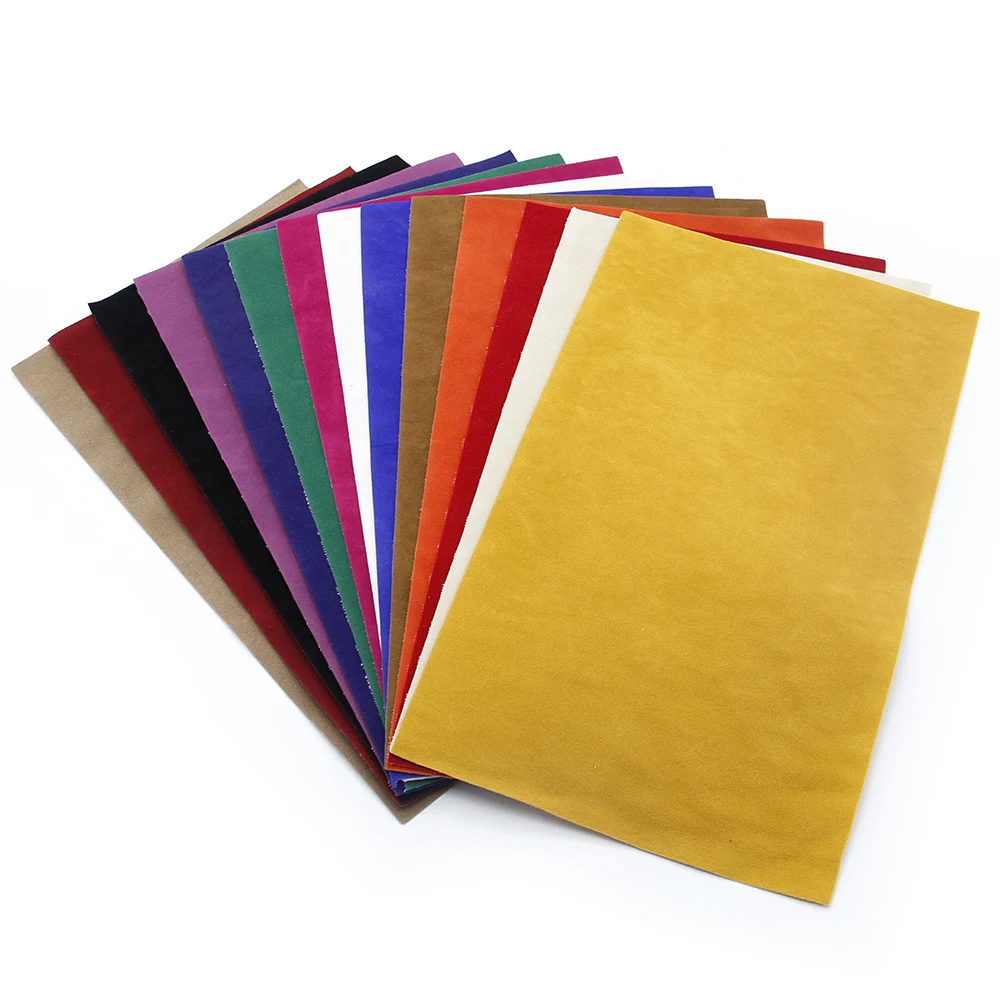20*34 см одноцветные двухсторонние бархатные листы из искусственной кожи, материалы для ручных поделок для ручной работы, 1Yc5677