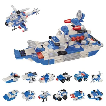 

Aircraft Car Tank Ship City Police Series Model Building Blocks Set SWAT Creator Assembly Educational Toys For Children Gifts